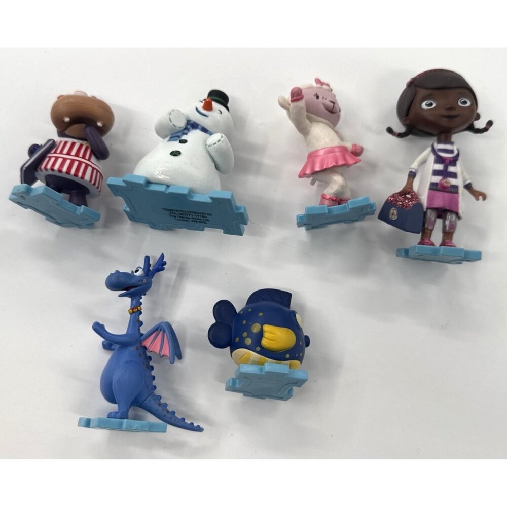 Disney Doc McStuffins Figures Lot of 6 Lambie Squeakers Stuffie Chilly PVC 2.5"